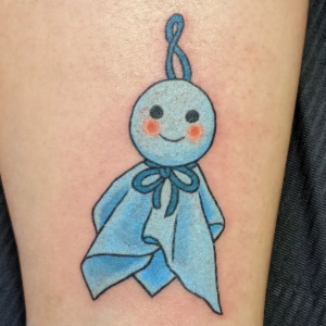 blue doll tattoo