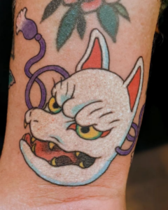 fox mask tattoo