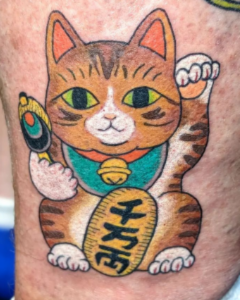 lucky cat tattoo