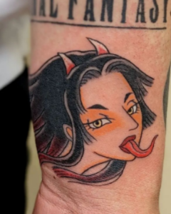 manga lady tattoo